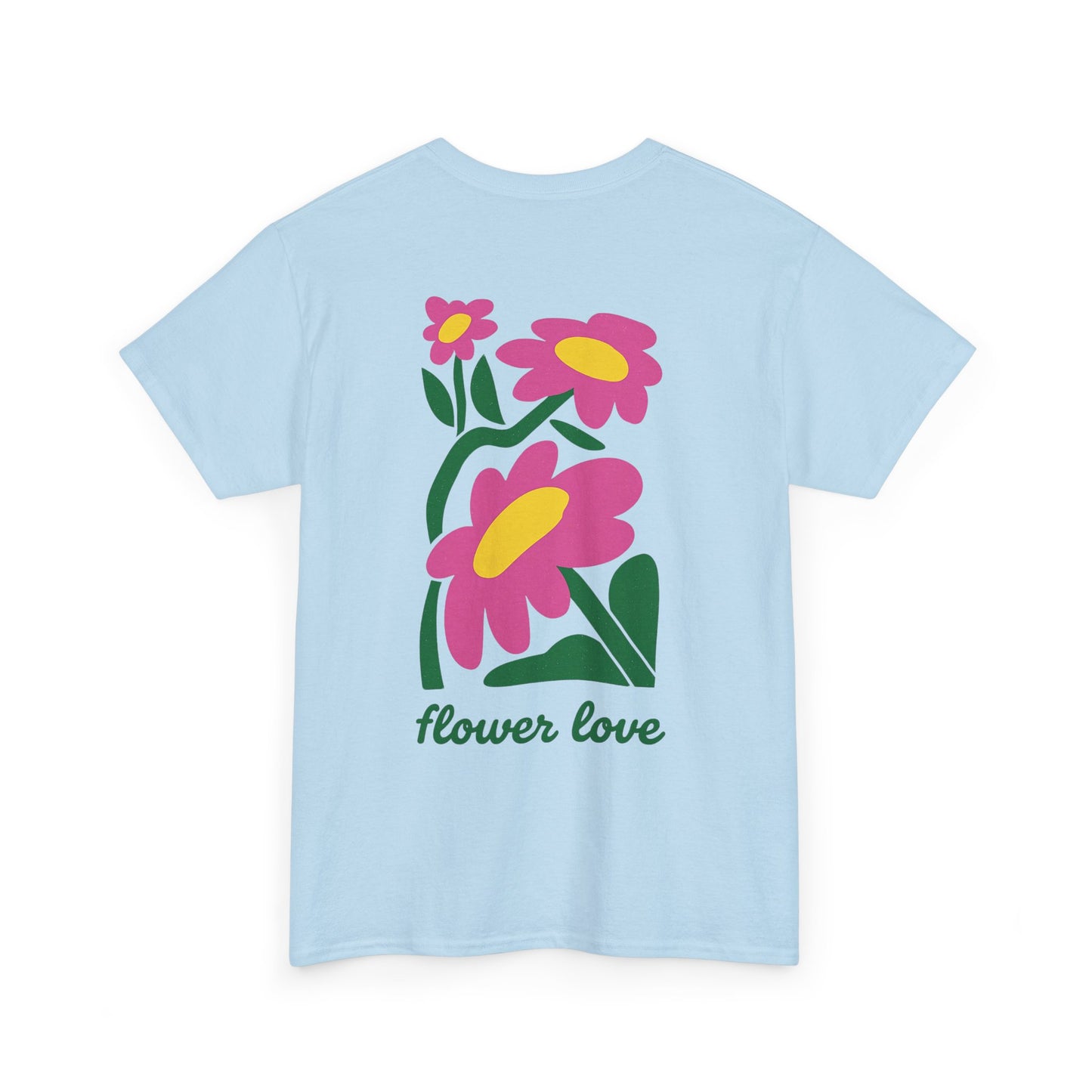 Flower Love T‑Shirt — Retro Pink Floral Graphic Tee