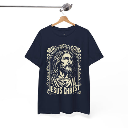 Jesus Christ Front Graphic Tee - Vintage Ornate T-Shirt