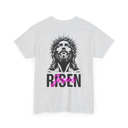 Christian 'Risen' PINK T-Shirt — Jesus Crown of Thorns Resurrection Tee