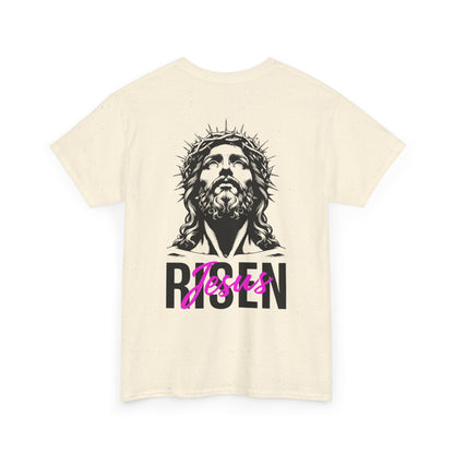 Christian 'Risen' PINK T-Shirt — Jesus Crown of Thorns Resurrection Tee