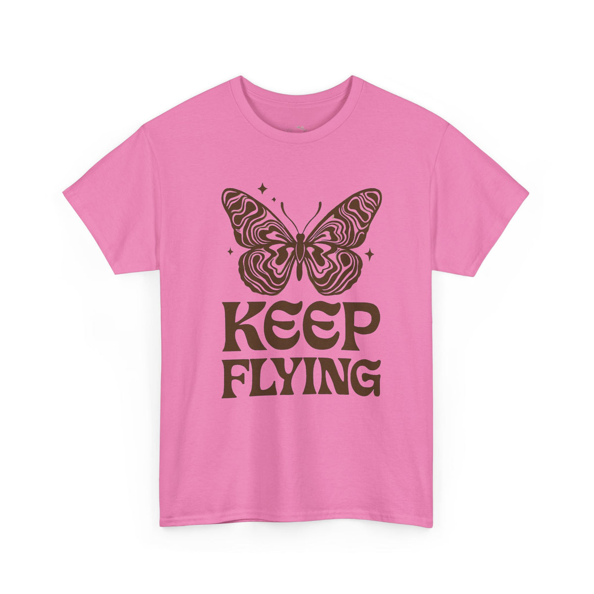 Keep Flying Butterfly Tee — Retro Motivational Graphic Shirt