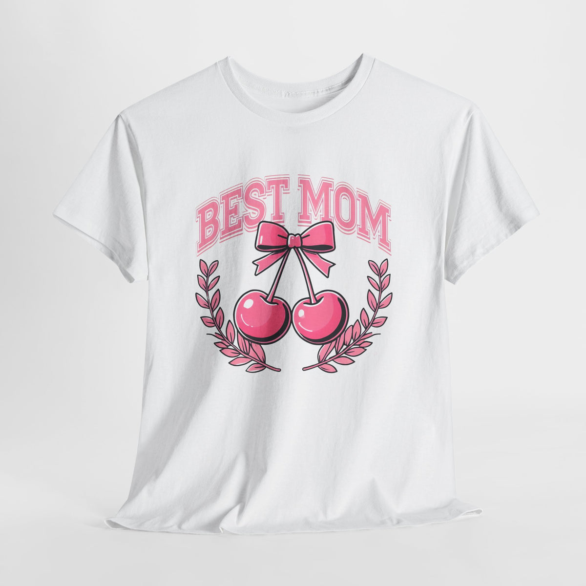 Best Mom Cherry Tee — Cute Pink Mother's Day T-Shirt