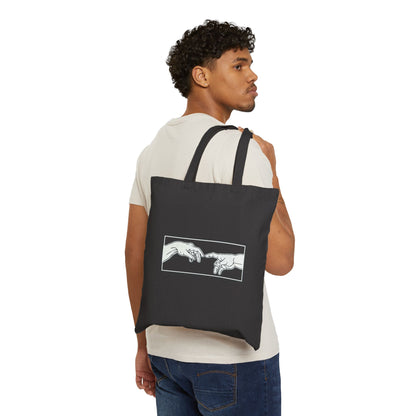 Cotton Canvas Tote Bag - Reaching Hands