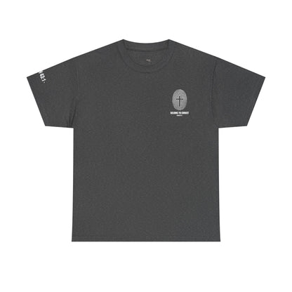 Belong to Christ T-Shirt — Christian Cross Fingerprint Tee (Isaiah 43:1)