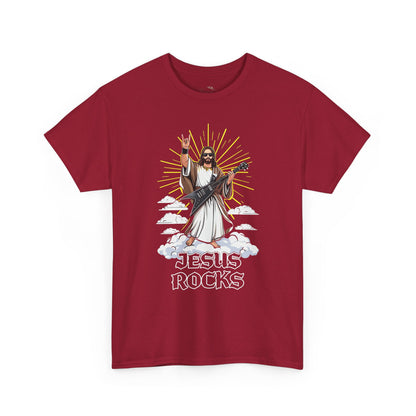 Jesus Rocks T‑Shirt — Rock & Faith Graphic Tee