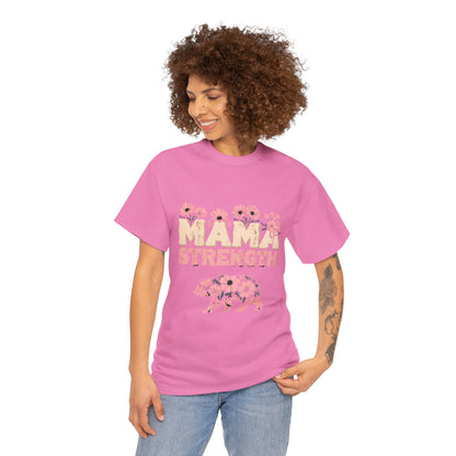 Mama Strength T-Shirt — Floral Mama Bear Tee for Mothers, Mother’s Day Gift