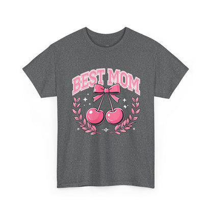 Best Mom Cherry Tee — Cute Pink Mother's Day T-Shirt