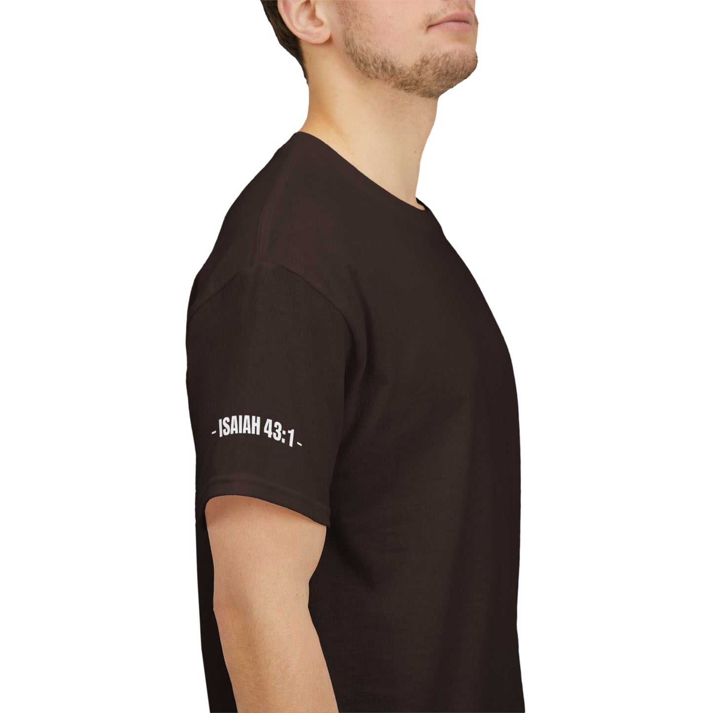 Belong to Christ T-Shirt — Christian Cross Fingerprint Tee (Isaiah 43:1)
