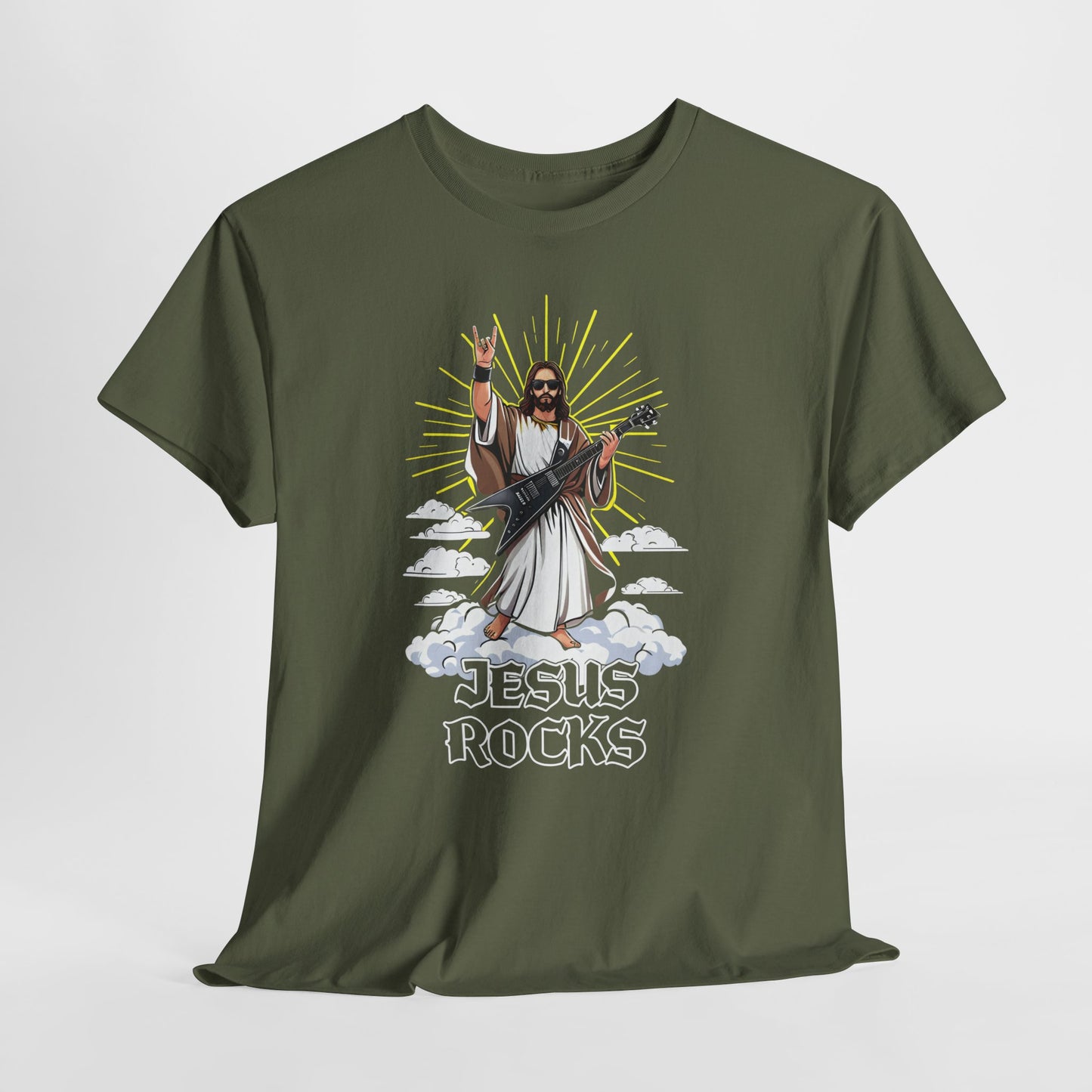 Jesus Rocks T‑Shirt — Rock & Faith Graphic Tee