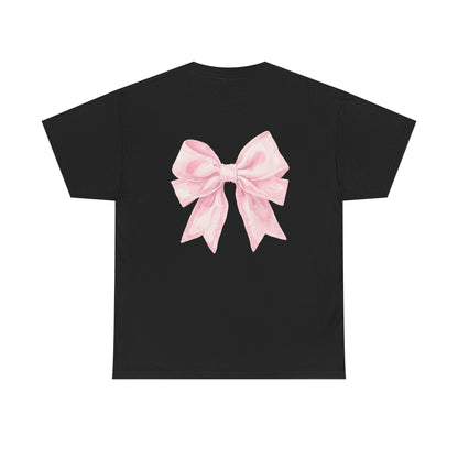 Feeling Bonita Tee — Pink Bow Graphic Cotton T‑Shirt
