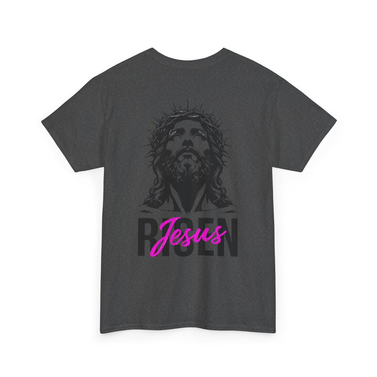 Christian 'Risen' PINK T-Shirt — Jesus Crown of Thorns Resurrection Tee