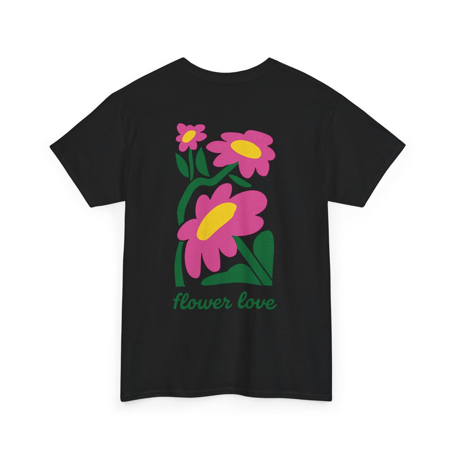 Flower Love T‑Shirt — Retro Pink Floral Graphic Tee