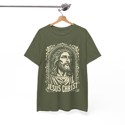 Jesus Christ Front Graphic Tee - Vintage Ornate T-Shirt