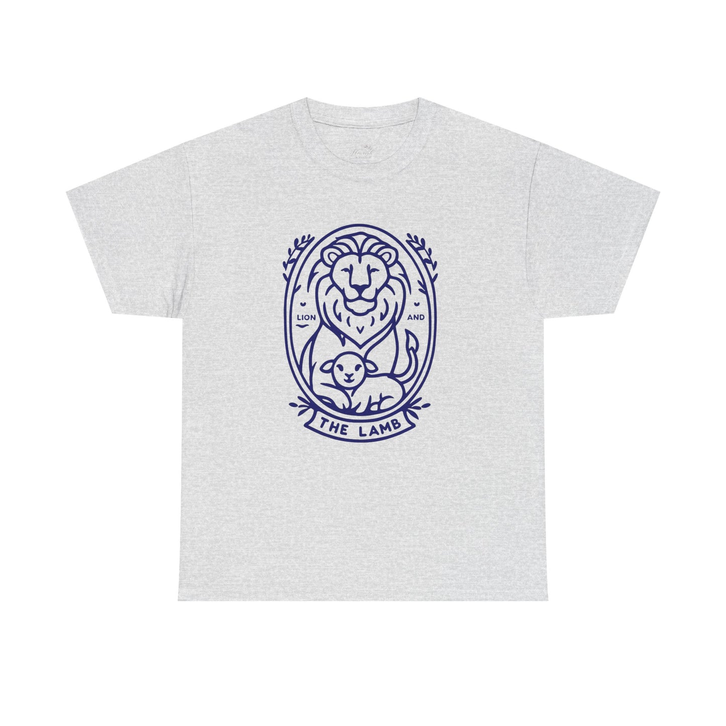 The Lamb Crewneck T‑Shirt — Lion & Lamb Faith Graphic Tee
