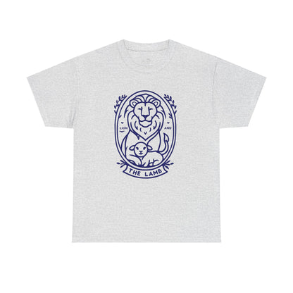 The Lamb Crewneck T‑Shirt — Lion & Lamb Faith Graphic Tee