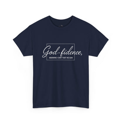 God-fidence Unisex Tee — Inspirational Christian Script T-Shirt