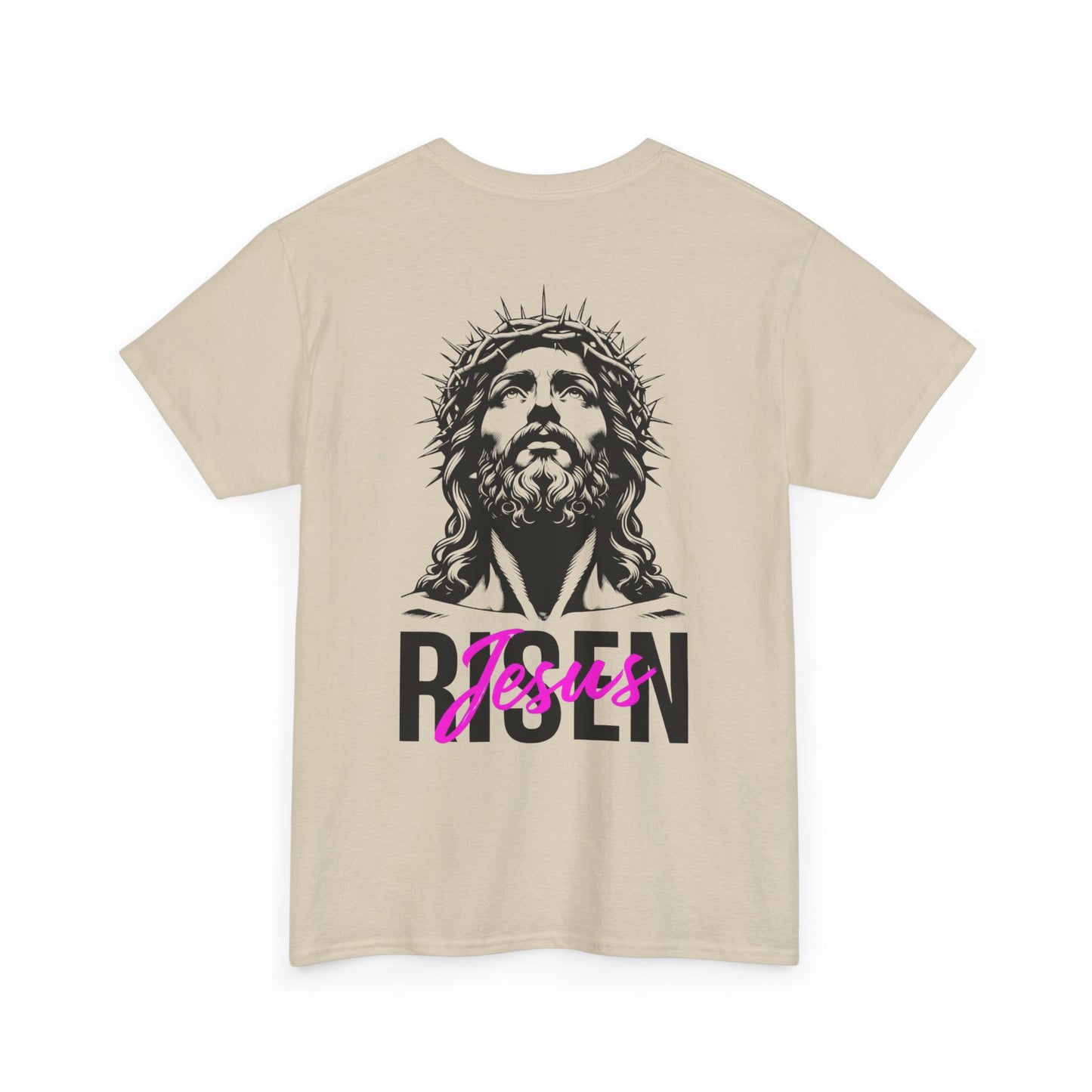 Christian 'Risen' PINK T-Shirt — Jesus Crown of Thorns Resurrection Tee