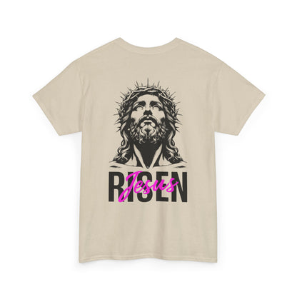 Christian 'Risen' PINK T-Shirt — Jesus Crown of Thorns Resurrection Tee