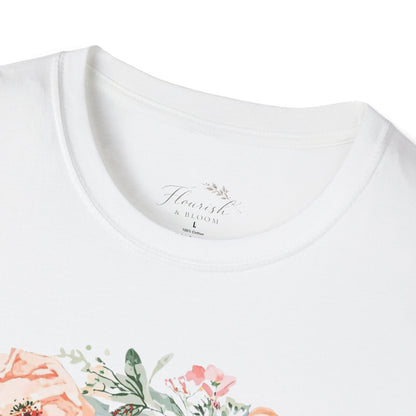 T-Shirt — "Fearfully and Wonderfully Made" Floral Inspirational Tee