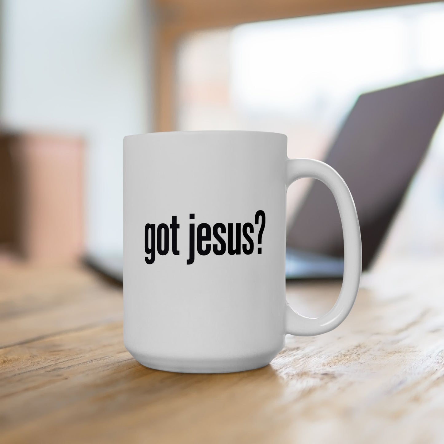 Ceramic Mug — 'Got Jesus?' Minimalist Funny Typography Coffee Cup