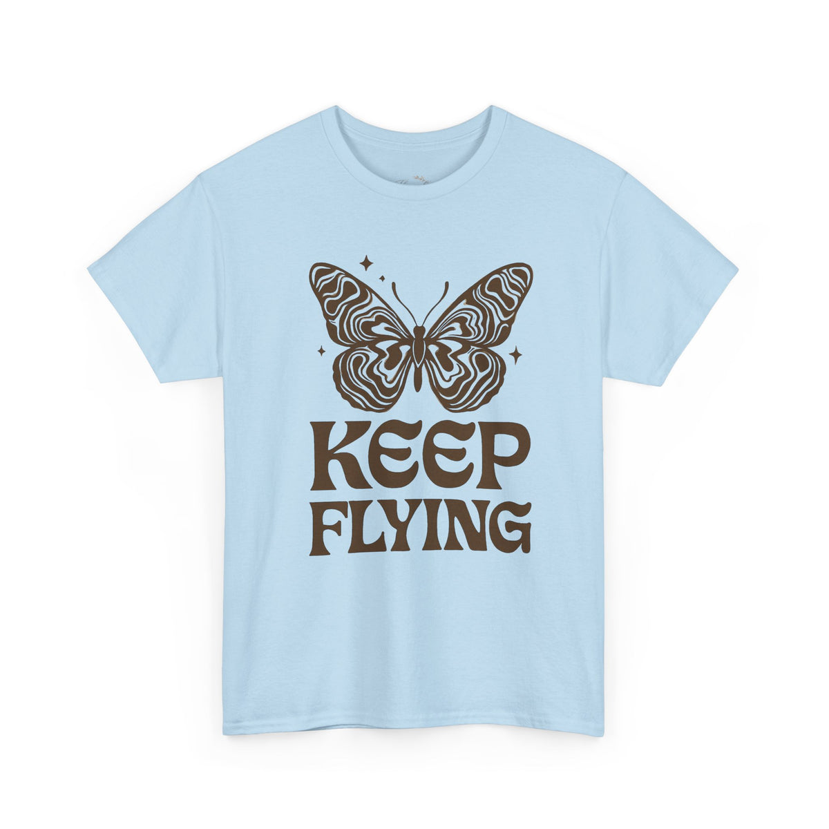 Keep Flying Butterfly Tee — Retro Motivational Graphic Shirt