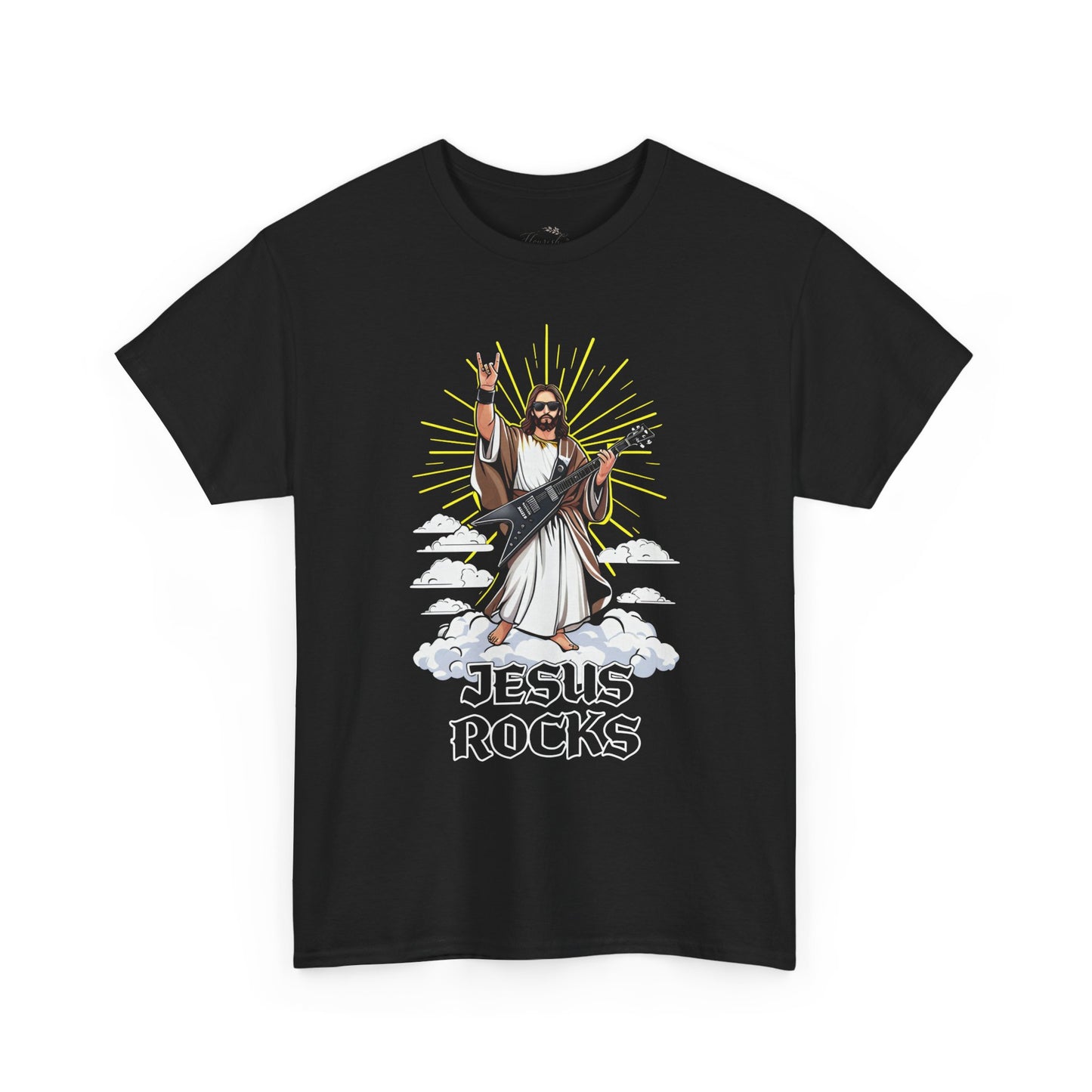 Jesus Rocks T‑Shirt — Rock & Faith Graphic Tee