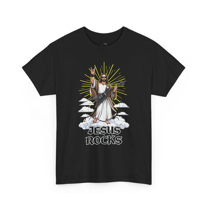 Jesus Rocks T‑Shirt — Rock & Faith Graphic Tee