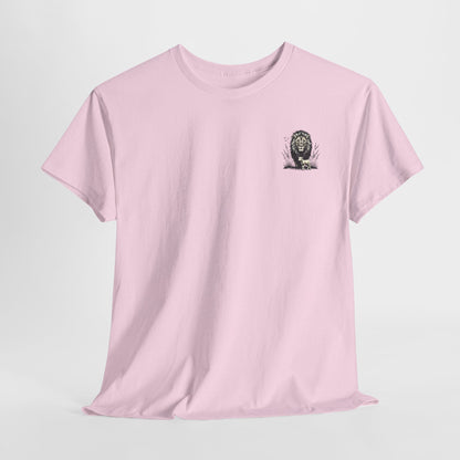 Lion and Lamb Graphic Tee — Protective Lion with Lamb Illustration