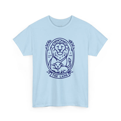 The Lamb Crewneck T‑Shirt — Lion & Lamb Faith Graphic Tee