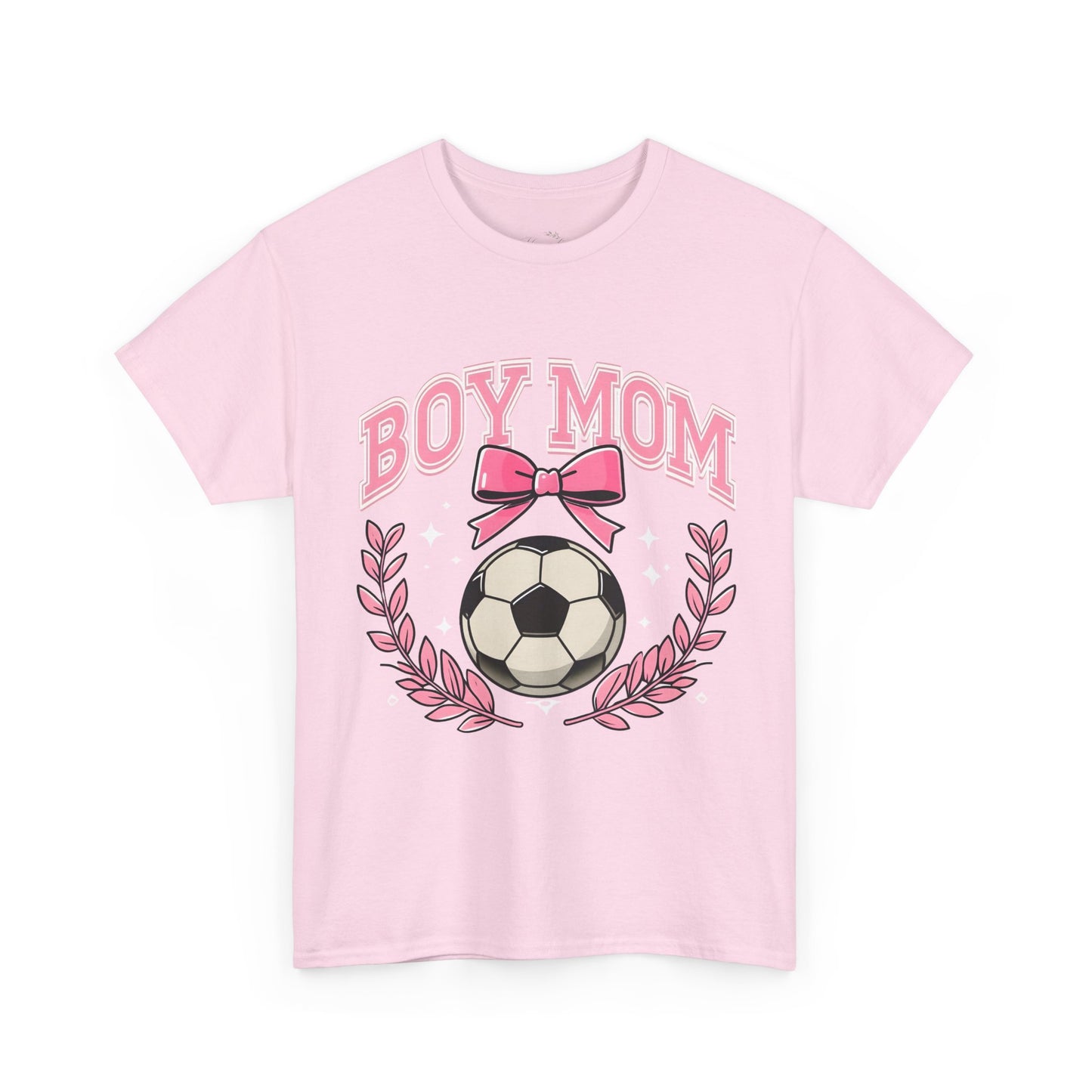 Boy Mom T-Shirt — Pink Laurel Bow