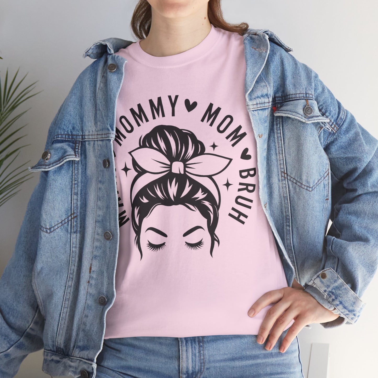 Mommy Mom Bruh T-Shirt – Messy Bun Mama Graphic Tee
