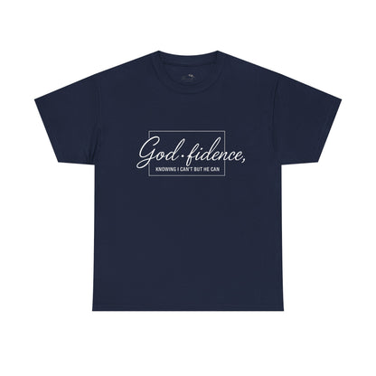 God-fidence Unisex Tee — Inspirational Christian Script T-Shirt