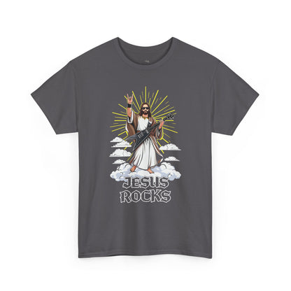 Jesus Rocks T‑Shirt — Rock & Faith Graphic Tee