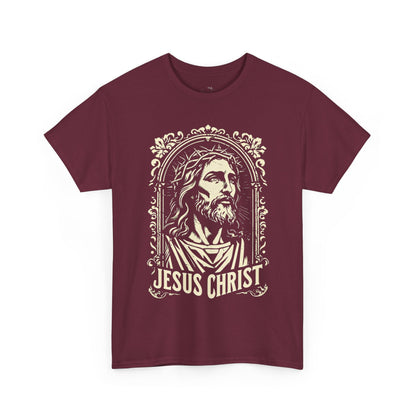 Jesus Christ Front Graphic Tee - Vintage Ornate T-Shirt