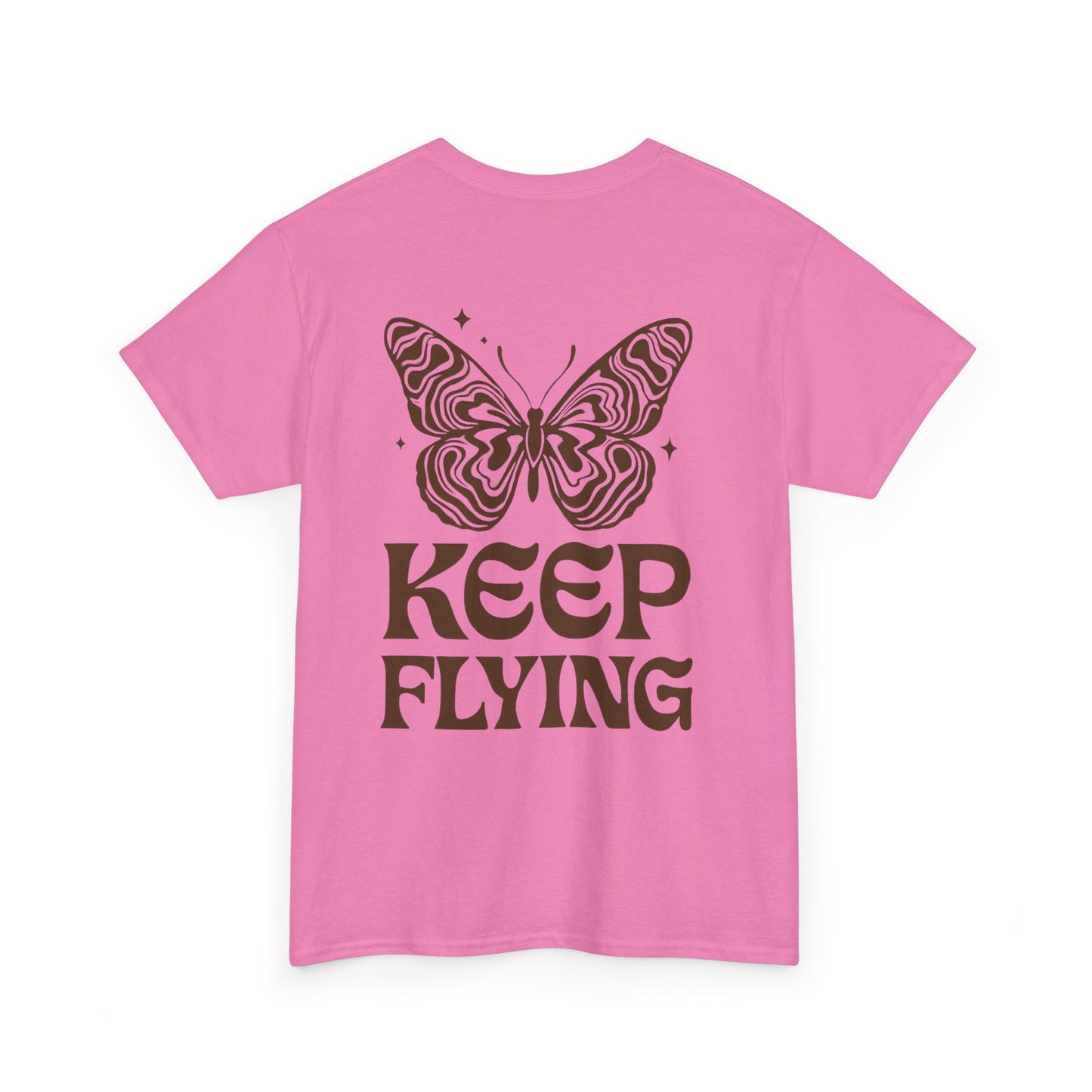 Keep Flying Butterfly Tee — Retro Motivational Graphic Shirt
