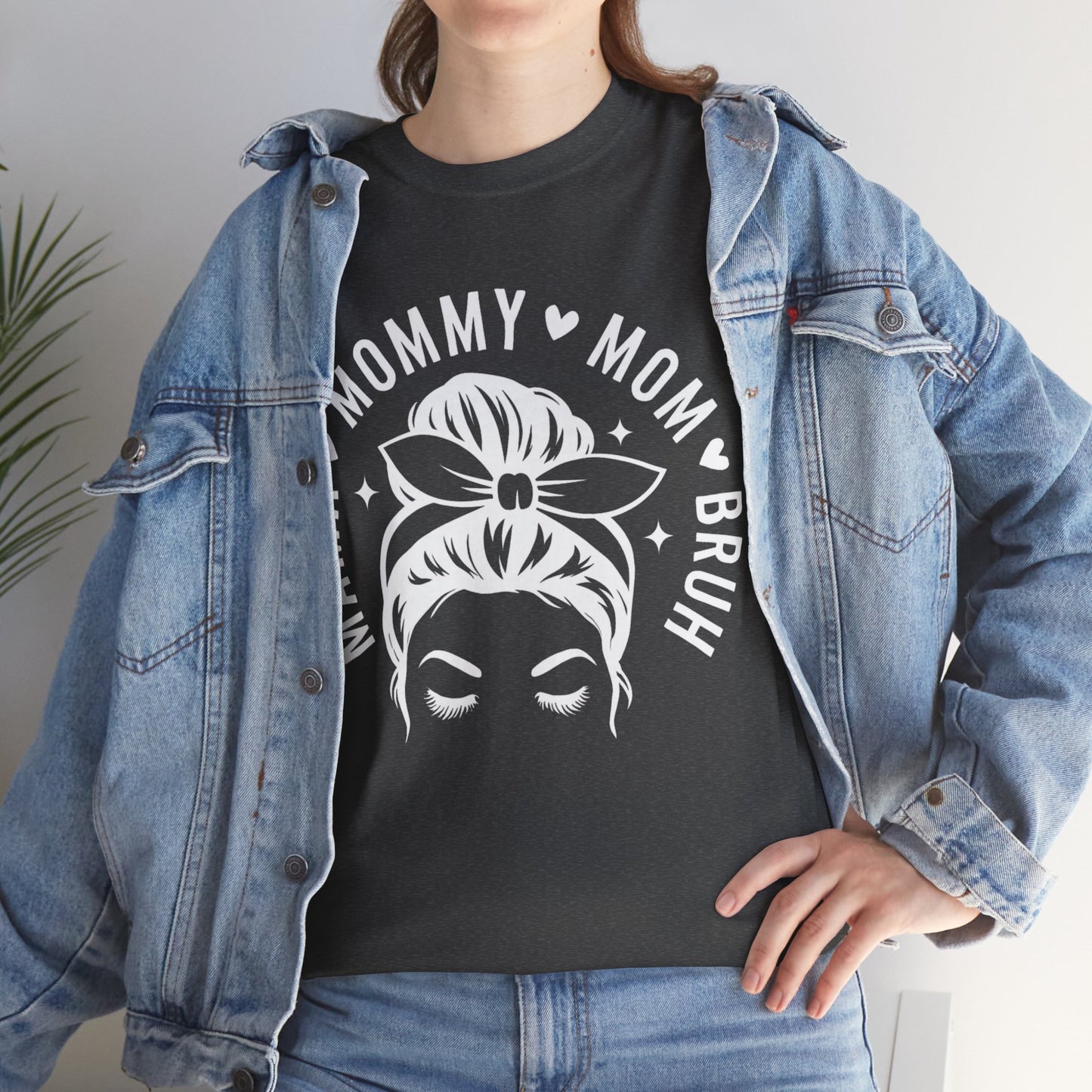 Mommy Mom Bruh T-Shirt – Messy Bun Mama Graphic Tee