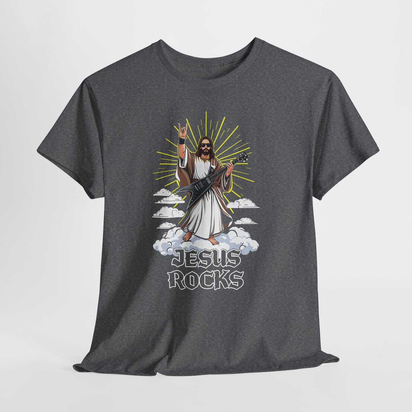 Jesus Rocks T‑Shirt — Rock & Faith Graphic Tee