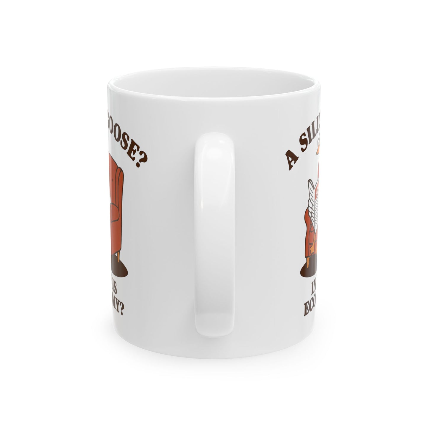 Funny Coffee Mug – “A silly goose? In this economy?” Retro Cartoon Design