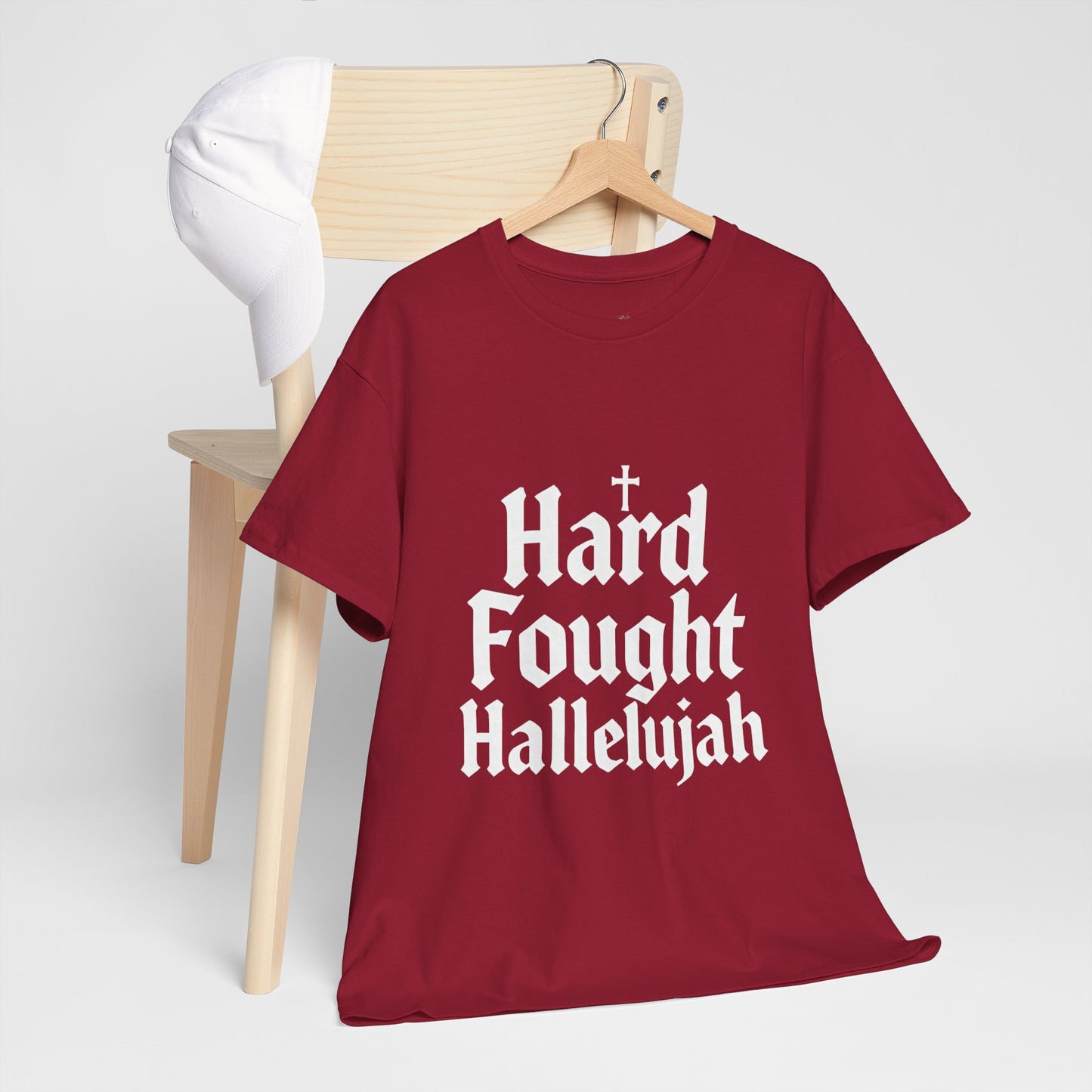 Hard Fought Hallelujah Tee – Christian Inspirational Gospel T-Shirtb (UNISEX)