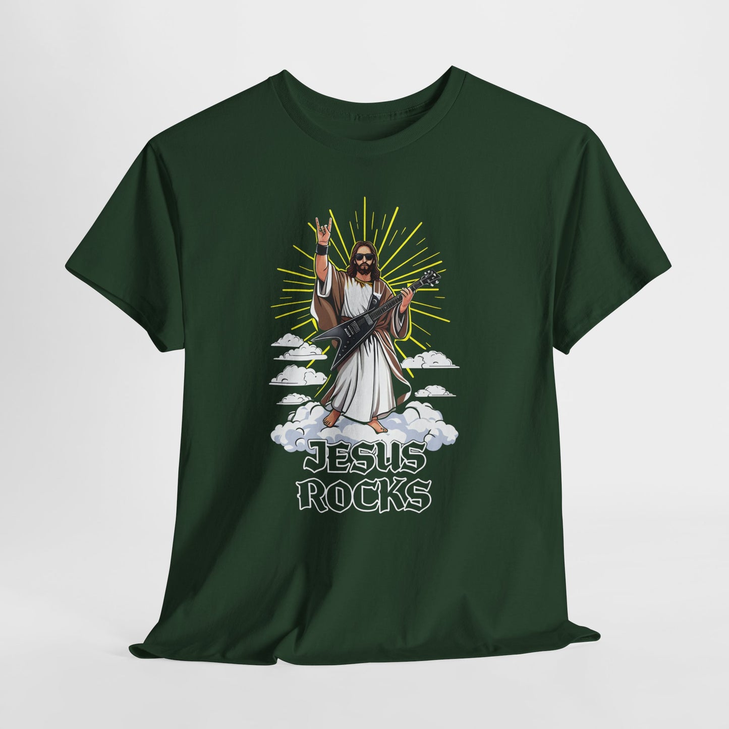 Jesus Rocks T‑Shirt — Rock & Faith Graphic Tee