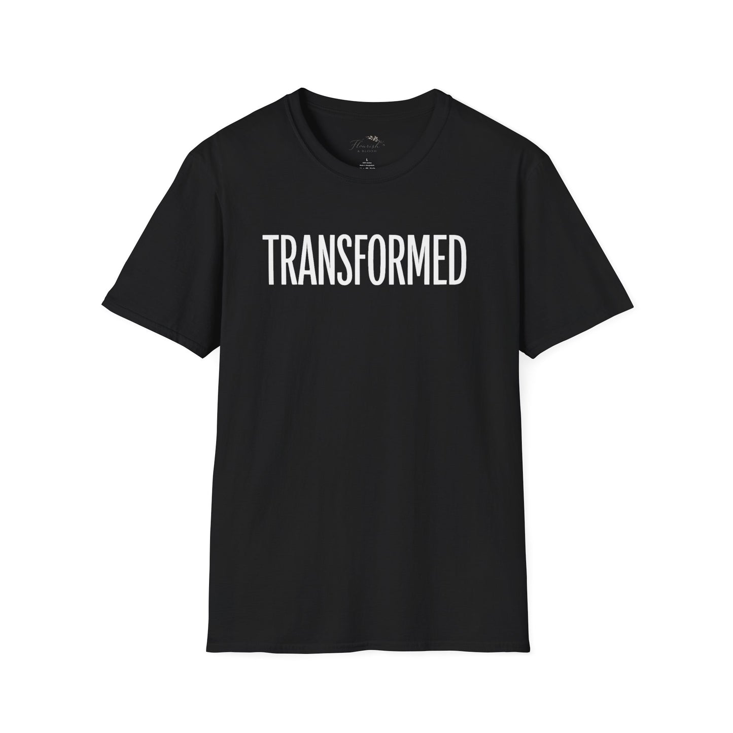 Floral Inspirational 'Transformed' Graphic Tee