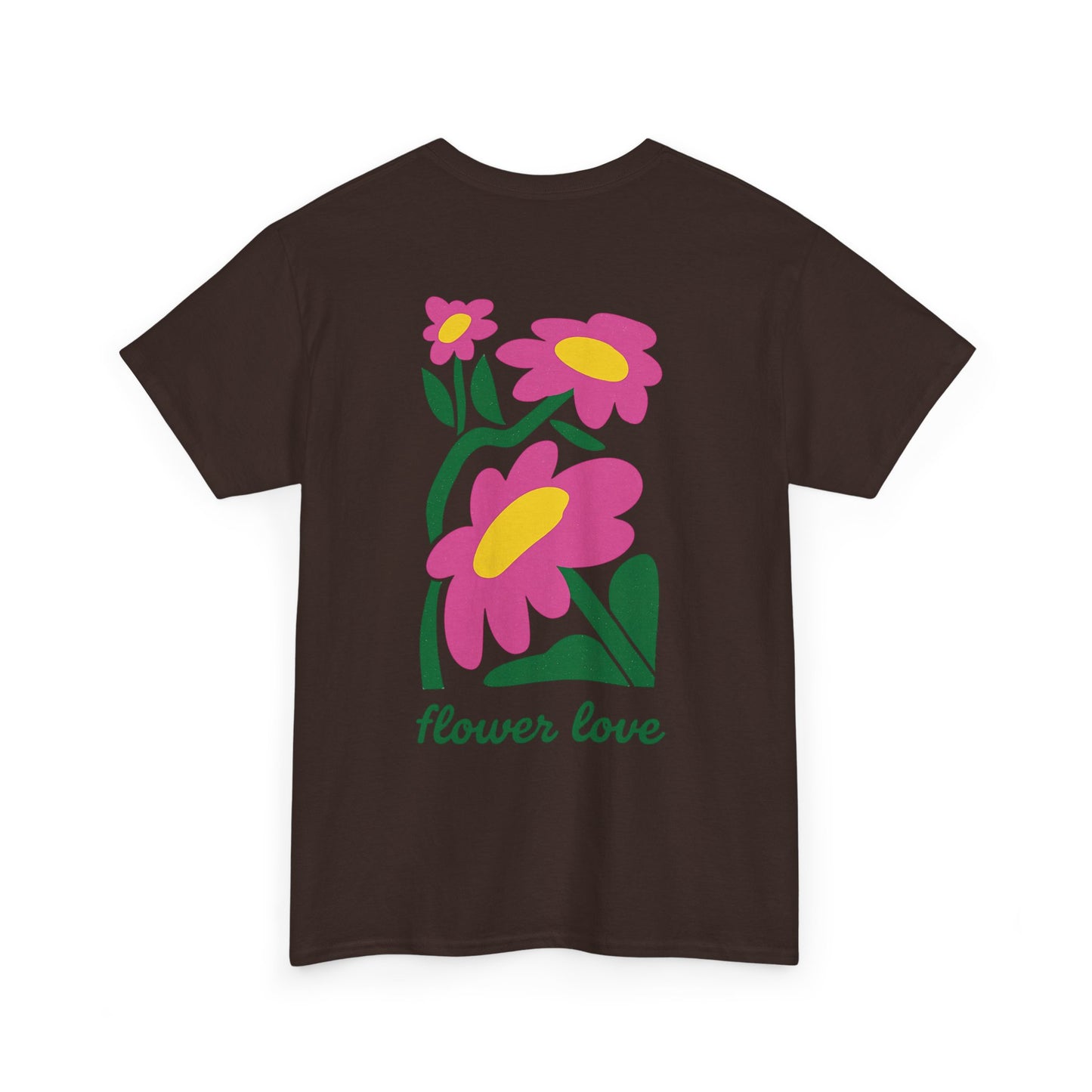 Flower Love T‑Shirt — Retro Pink Floral Graphic Tee