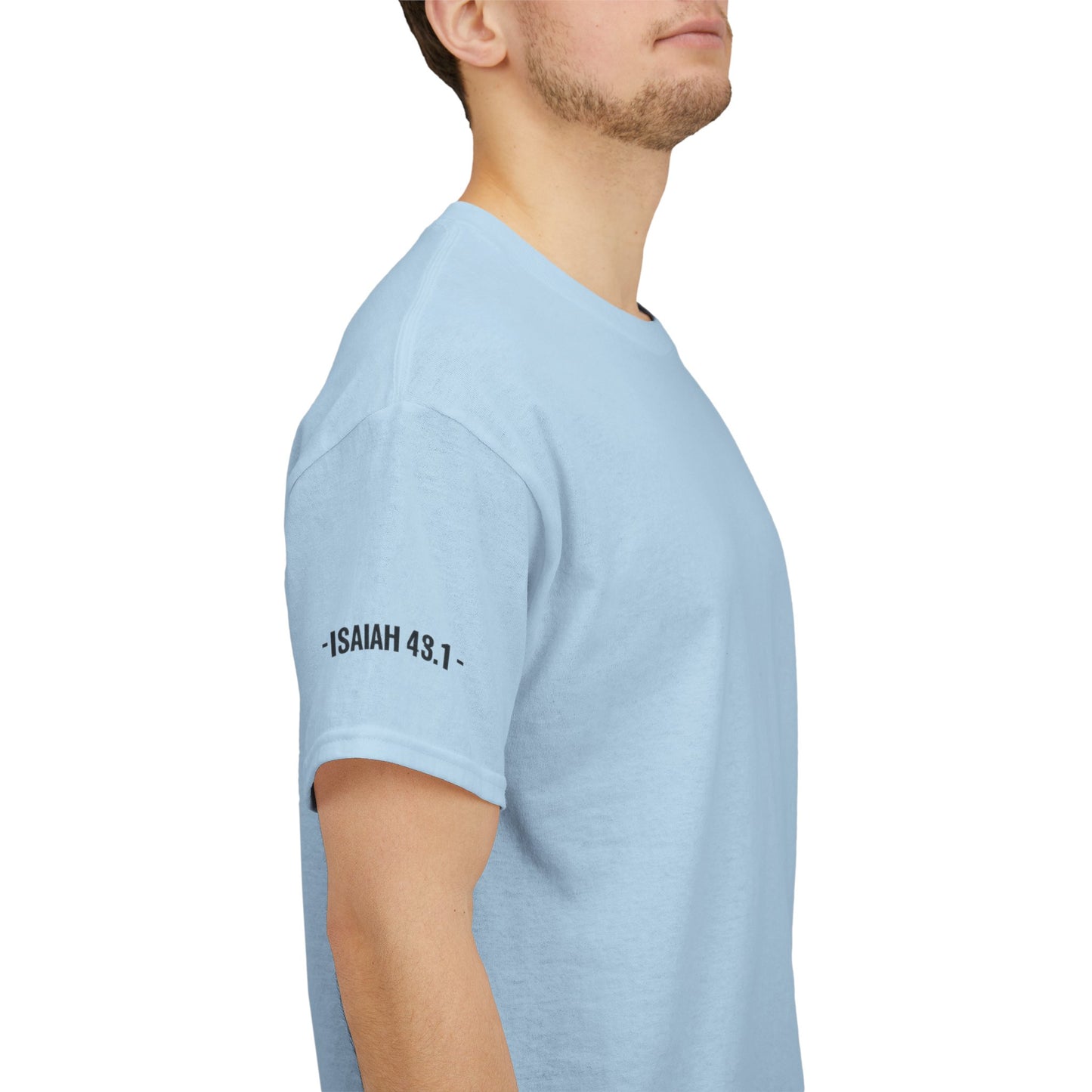 Belong to Christ T-Shirt — Christian Cross Fingerprint Tee (Isaiah 43:1)