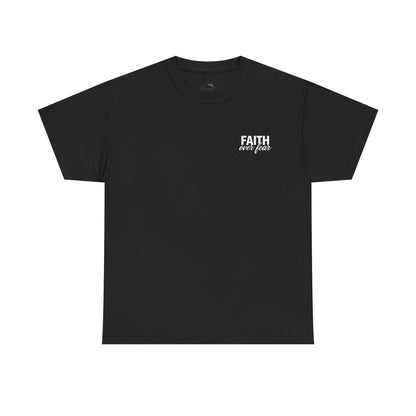 Faith Over Fear T-Shirt — BLUE Christian Cross Inspirational Tee