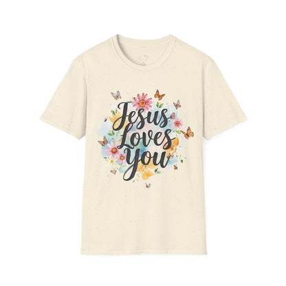 Jesus Loves You Floral T-Shirt — Christian Faith Inspirational Tee