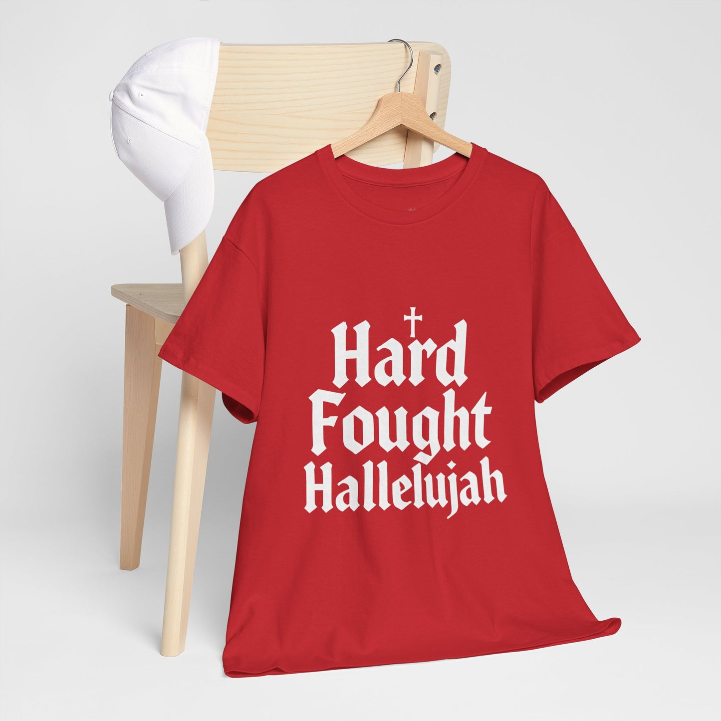 Hard Fought Hallelujah Tee – Christian Inspirational Gospel T-Shirtb (UNISEX)