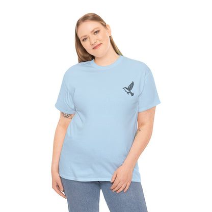 T-Shirt — "I Am With You Always" Hummingbird Floral Comfort Tee