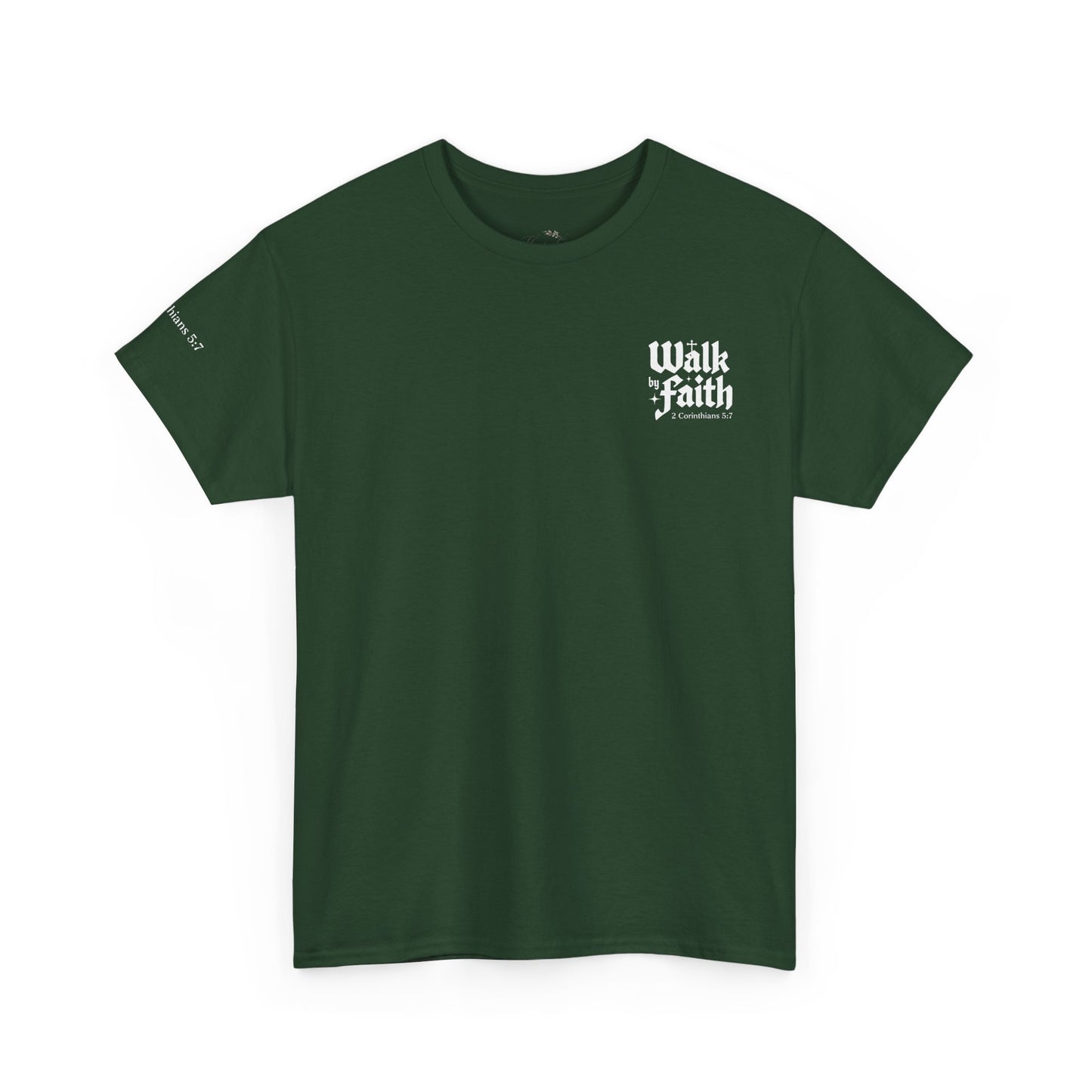 Walk by Faith T-Shirt — Christian Verse 2 Corinthians 5:7 Tee
