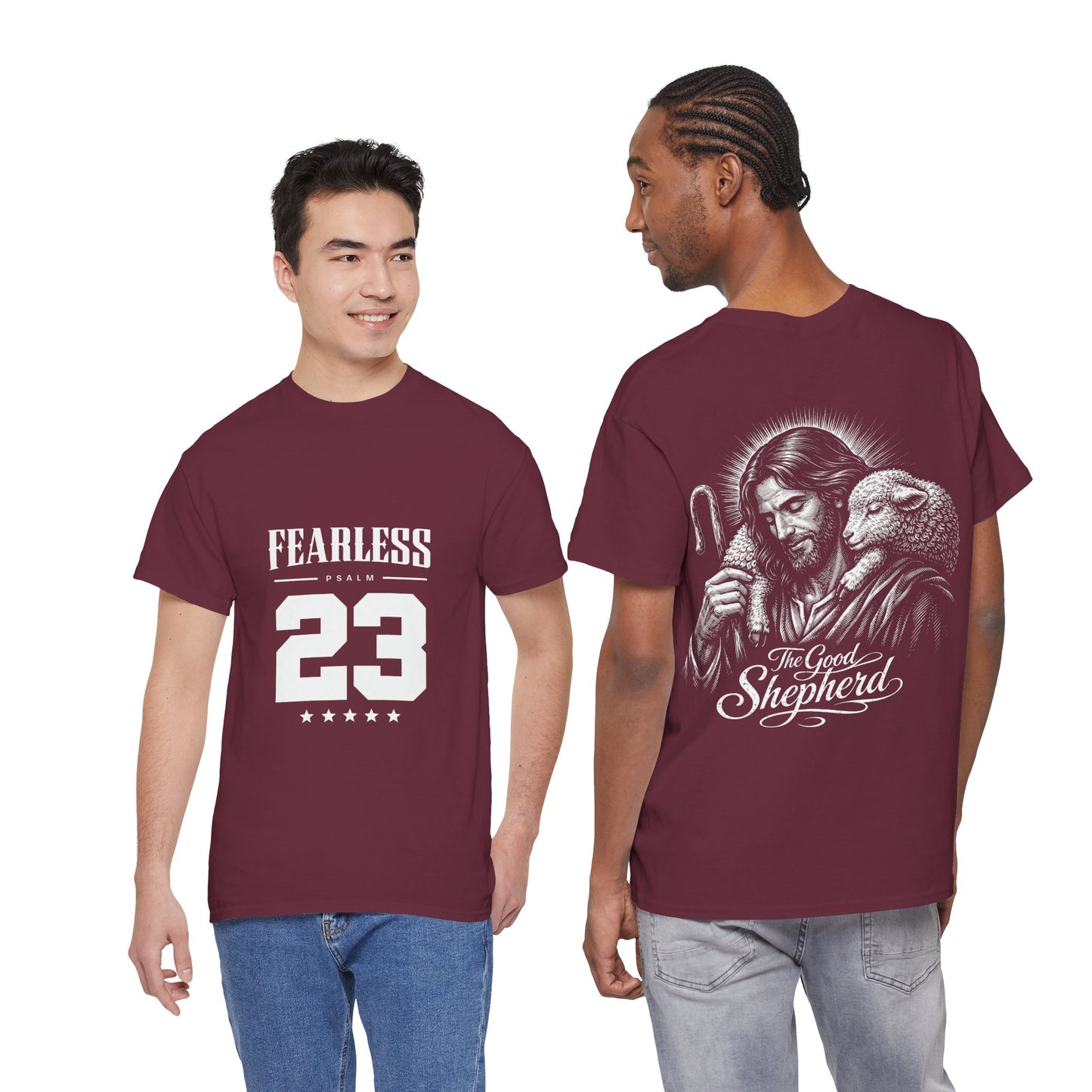 Fearless Psalm 23 Unisex T-Shirt — The Good Shepherd Christian Tee