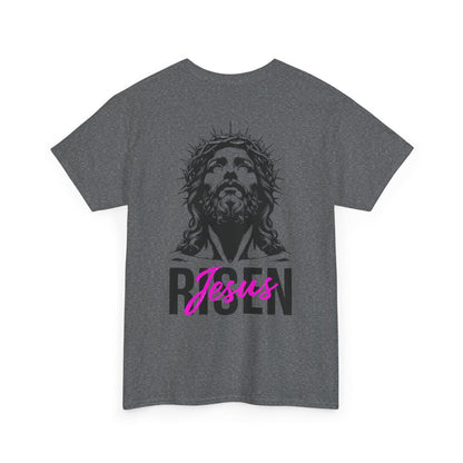Christian 'Risen' PINK T-Shirt — Jesus Crown of Thorns Resurrection Tee